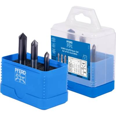 Monolitná tvrdokovová odihlovacia fréza SCM-UD-SET-M060/080/100 A90°HB AL40 3 ks | Pferd (23000203)