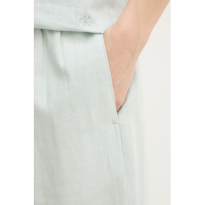Calvin Klein Jeans панталон дамски с лен (LV047F631G)