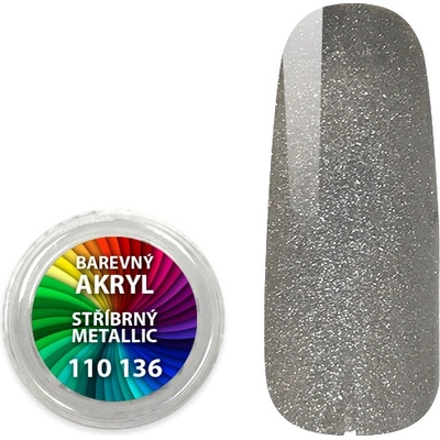 Expa nails akryl pudr metalický stříbrný metallic 4 ml