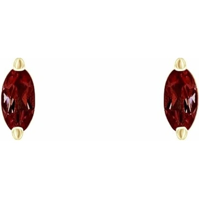 Eppi Minimalistické stříbrné náušnice s granáty Andine E40169