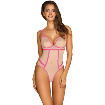 Image 1 of Obsessive Nudelia Teddy Nude-Pink L/XL