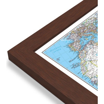 National Geographic Afrika - nástěnná mapa Classic 90 x 120 cm Varianta: mapa v dřevěném rámu, Provedení: Pegi višeň
