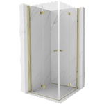 Mexen Mist-F Duo сгъваема душ кабина 100 x 100 см, прозрачна, златна - 8A6-100L-100P-50-00 (8A6-100L-100P-50-00)