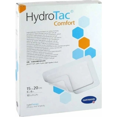HydroTac Comfort krytí na rány pěnové hydropolymerové 15 x 20 cm 10 ks