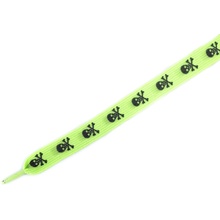 Tobby dětské elastické ploché skull black/neon yellow