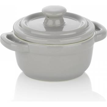 Kela Керамичнo гювече с капак Malin - Ø 10 см. - светло сиво (KELA 15290)