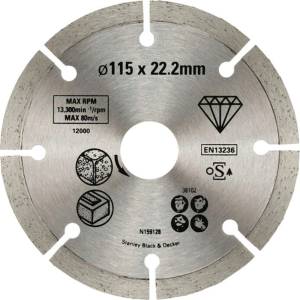 STANLEY - Диамантен режещ диск за бетон и тухли 115x22, 2 мм STA38102-XJ (STA38102-XJ)