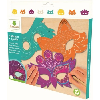 Škrabací obrázky Masky