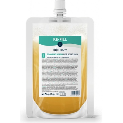 LOBEY Mycí pěna na akné 150 ml + 30 ml náhradní náplň