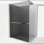Mexen Kioto+ душ стена с рафт Walk-in 120 x 200 cm, графит, злато - 800-120-121-50-40 (800-120-121-50-40)