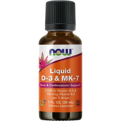 NOW NOW Liquid D-3+MK-7, 30 ml