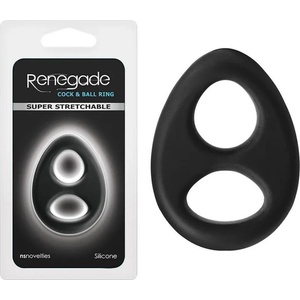  Пенис пръстен, двоен ефект - Romeo Soft Ring Black (NSTOYS0748)