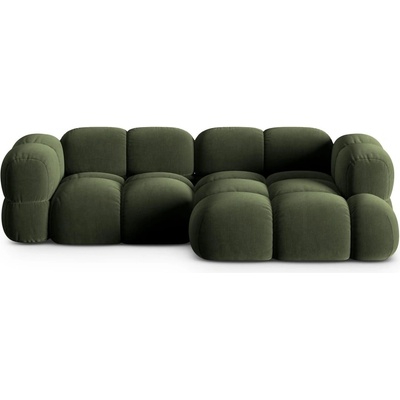 Cosmopolitan Design Зелен кадифен ъглов диван (десен ъгъл) Loretto - Cosmopolitan Design (COS_RC_120_F1_LORETTO4)