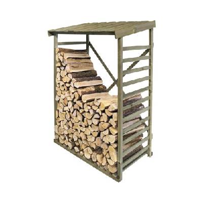 Přístřešek na dřevo 125 x 70 x 185 cm dřevěný tlakově impregnovaný