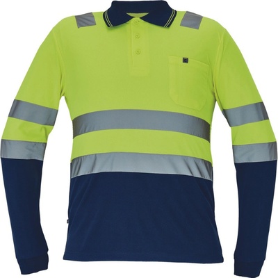 Cerva Leon Pánská HI-VIS polokošile žlutá/navy XL