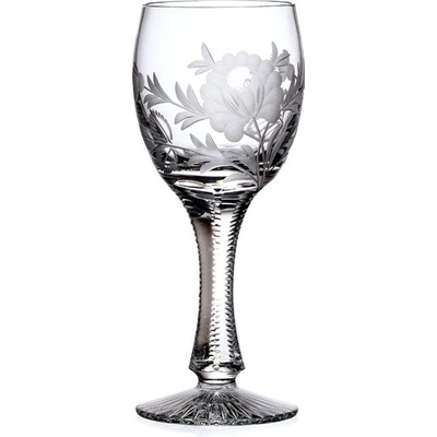 Bohemia Crystal Ručně broušené sklenice na víno Růže 2 x 130 ml