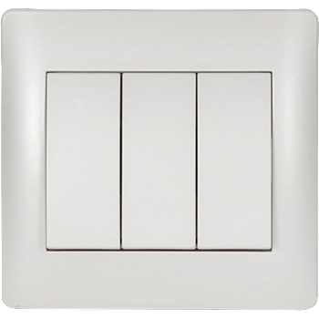 ELMARK Rhyme КЛЮЧ ТРОЕН СХ. 1 БЯЛ МЕТАЛИК (11721)