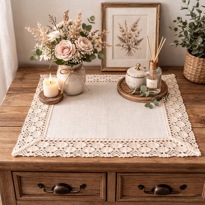 EVENIT Krajkové prestieranie Gastro Prima krémový s krajkou krémová Polyester 40x40 cm