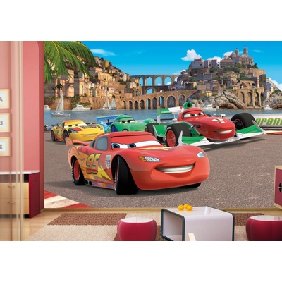 AG Design FTD-2221 detská papierová fototapeta Cars Auta Disney rozmery 360x254 cm