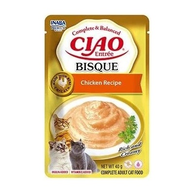 INABA Cat Ciao Bisque - допълваща храна за котки с вкус на пилешко месо, 40 г
