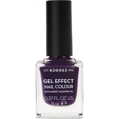 KORRES Лак с гел ефект с бадемово масло, Korres Nail Colour Gel Effect 75 Violet Garden 11ml