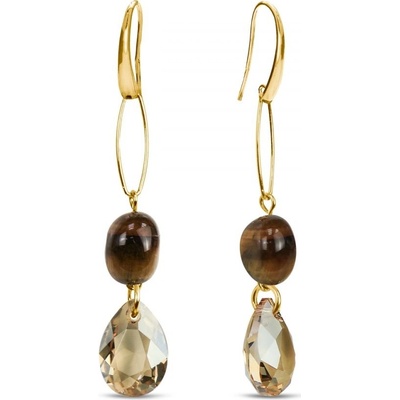 Spark stříbrné pozlacené zlaté Sassolino KWG6433GS10TO Golden Shadow