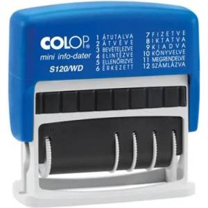 COLOP Печат с дата и текст с 12 текста, colop "s120/wd" 01051254 (01051254)