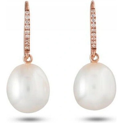 Eppi perlové náušnice s diamantmi Keesha E31101