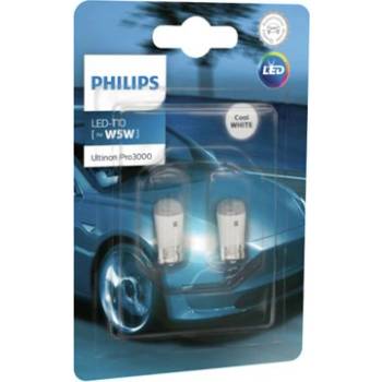 Philips Крушка, LED, светлини купе PHILIPS W5W, 12V, 0, 6W, 6000K, 55lm, 2 бр