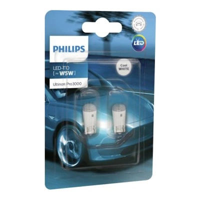 Philips Крушка, LED, светлини купе PHILIPS W5W, 12V, 0, 6W, 6000K, 55lm, 2 бр