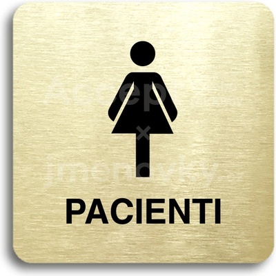ACCEPT Piktogram pacienti III - zlatá tabulka - černý tisk bez rámečku