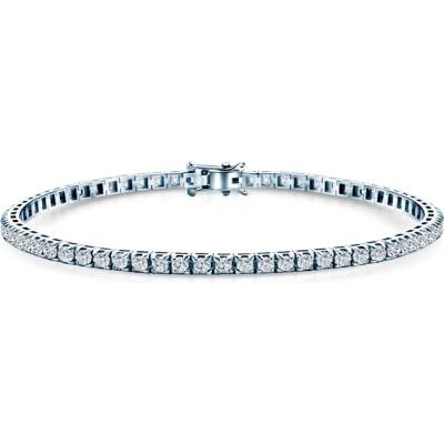 SAVICKI Тенис гривна, бяло злато 585, бели лабораторни диаманти, 1.980К, 3.0mm, 19cm