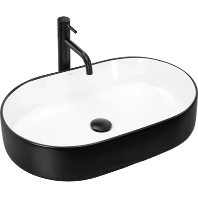 Rea Умивалник за плот Rea Nadia Black Mat White (REA-U8781)