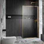 Radaway Параван за душ кабина Radaway Modo F SL II, гланцово-прозрачен, златист, 55 см, 8 мм, закалено стъкло, десен (10419055-09-01R)