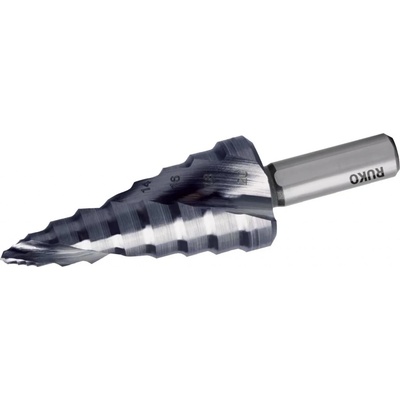 RUKO Vrták stupňovitý s břitem FLOWSTEP RUnaTEC HSS | 6-20 mm, 8 stupňů