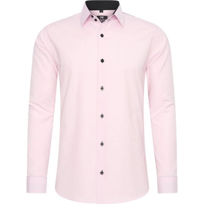 Rusty Neal košile pánská dlouhý rukáv slim fit růžová R-44