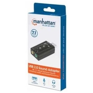 Manhattan 152341 Manhattan Sound Card Hi-Speed USB 3D virtual 7.1 with adjustable volume - mallbg Звукови карти