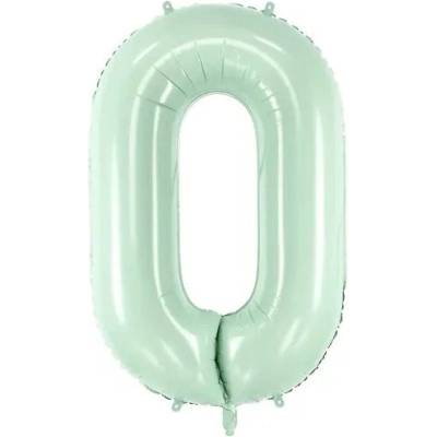 Party Deco Фолиев Балон Цифра, Светло Зелено - 72 см - 0 (fb230g-0-012)