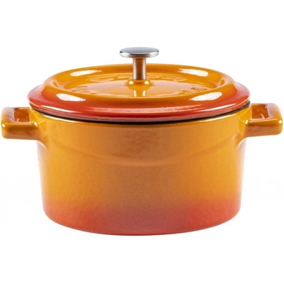 LAVA Metal Hrnec litinový kulatý, oranžový, obsah 0,35 l, 10 cm LVYTC10K2OR