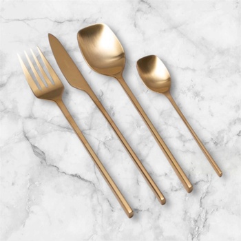 Herdmar Прибори за хранене verso- 24 части - позлатени мат (-253-3024-0117-180-0017)