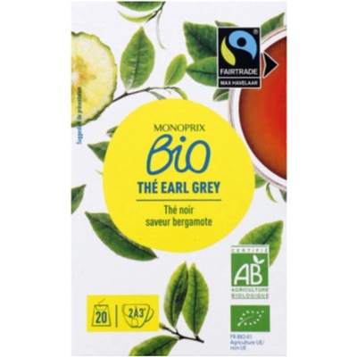 Monoprix Biologique BIO Čaj Earl Grey 20 sáčků