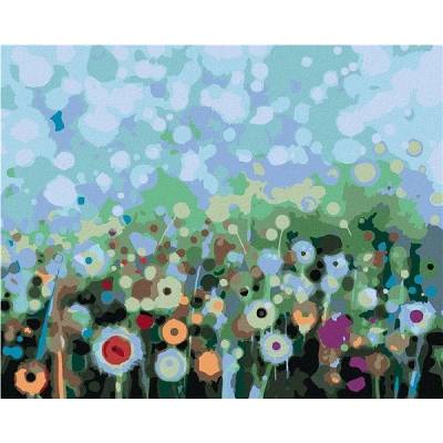 Zuty Malování Podle Čísel Abstraktní Pampelišky 80 x 100 Cm Plátno Rám