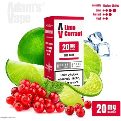 Adams Vape Salt Lime Currant 10 ml 20 mg