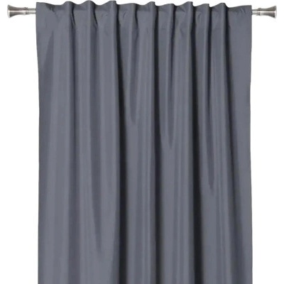 Záves s páskou antracit Polarfleece 135x230 cm