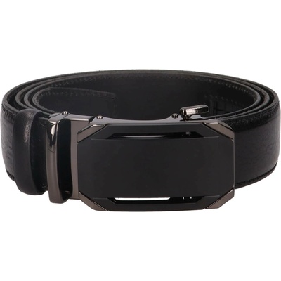 Pánský kožený opasek s automatickou sponou Belt Toro Fred černá