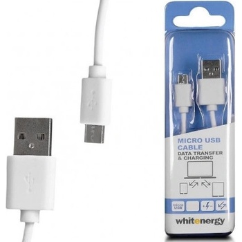 Whitenergy 09970 micro USB, 200cm, bílý