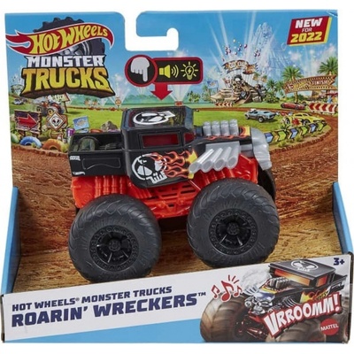 Mattel Hot Wheels Mattel Monster Trucks Svítící a rámusící vrak BONESHAKER HDX61