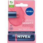 Nivea Балсам за устни Caring Beauty, Rose, SPF30, 4.8 g - ozone