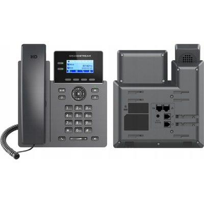 VoIP телефон Grandstream GRP2602P, 2.41" (6.12 cm) цветен LCD дисплей, 4 SIP акаунта, 2 линии, GDMS система, EHS поддръжка, 2x LAN10/100, PoE, черен (GRP2602P)