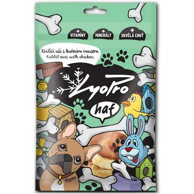 Lyopro DOG poch. sušené Králičie uši s kur. mäsom 70 g